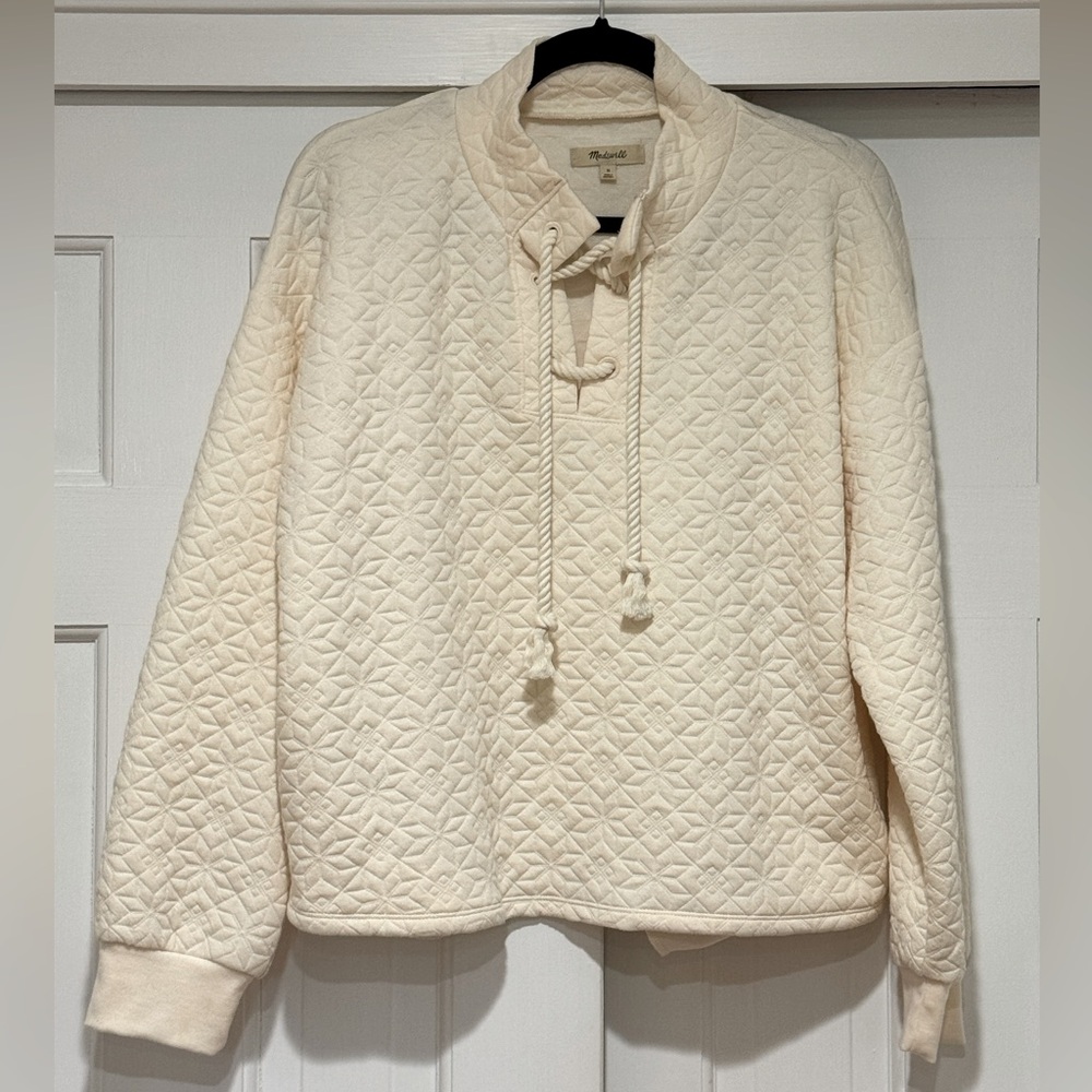 Cream Madewell Textured Sweatshirt